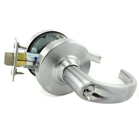 Schlage Commercial Classroom Sparta Lever C Keyway, 2-3/4" Deadlatch, ANSI Strike Satin Chrome ALX70PSPA626